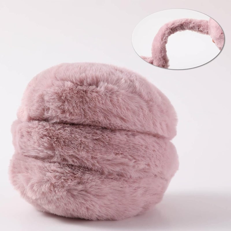 SUNBORRY Store Foldable Ear Muffs for Women, Faux Fur Adjustable Earmuffs for Winter - Image 2